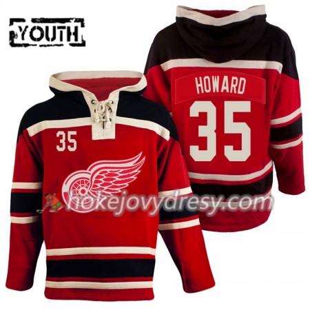 Detroit Red Wings Jimmy Howard 35 Červená Sawyer Mikiny Hooded - Dětské